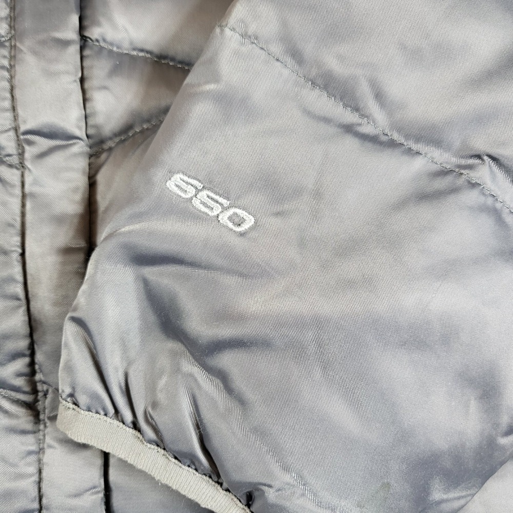 The North Face Womens 650 Down Puffer Jacket Gray Medium‎ Quilted Coat - Picture 6 of 11